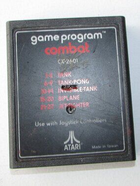 Vintage Atari Combat Video Game Cartridge